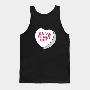 Funny Candy Heart Toilet Paper Tank Top